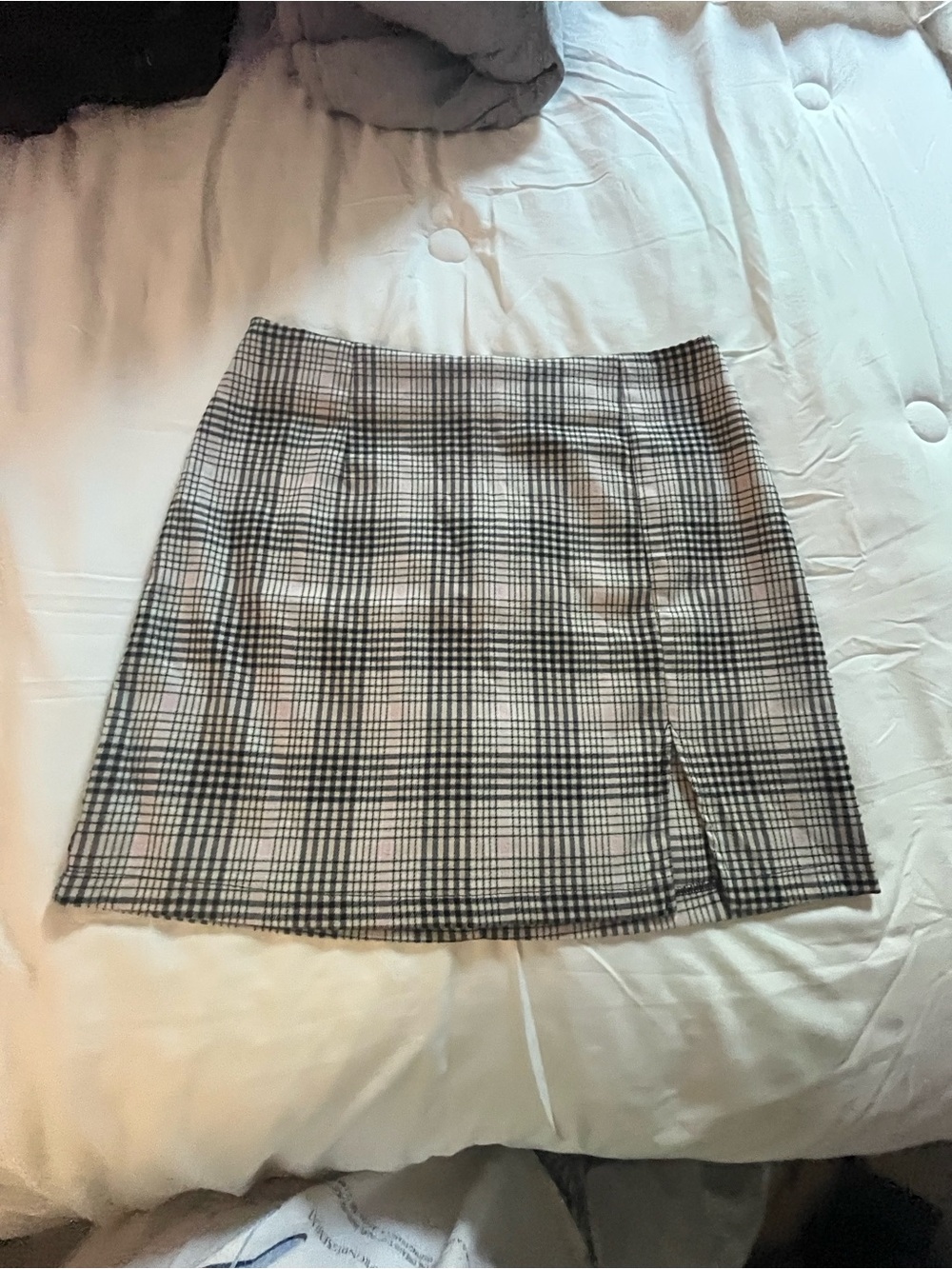 wild fable Black and White Plaid Mini Skirt